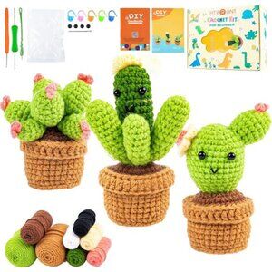 Crochet Kit for Beginners - Complete Crochet Kits with Stitch by Stitch